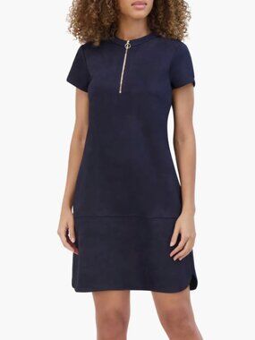 NWT Kensie Faux Suede Navy Shirtdress Size 10
